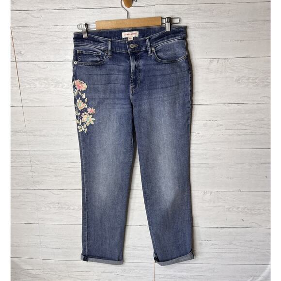 Lucky Brand Jeans Womens Size 10/30 Sweet Mid Rise Embroidered Flowers Cotton - Picture 3 of 16
